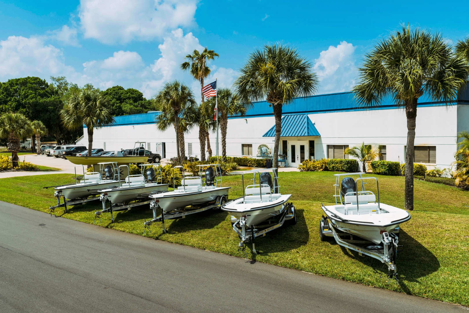 Fleet of HB Lodge Editions ready to roll out to their destination.