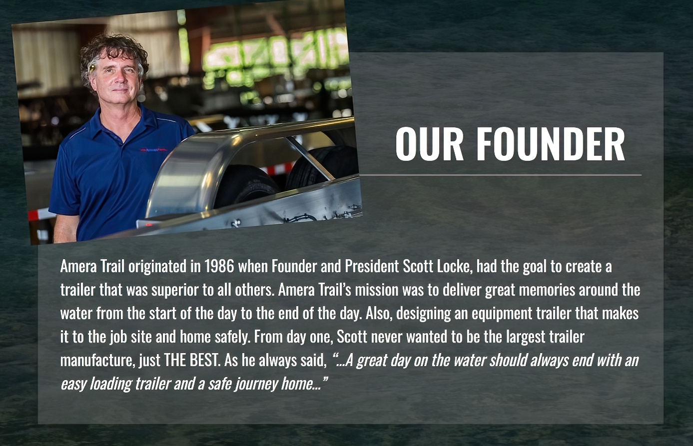 Scott Locke of Amera Trail message